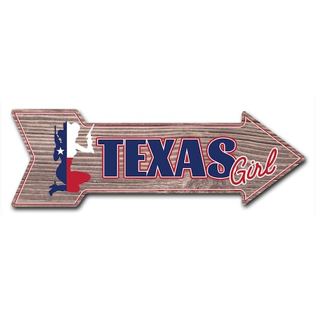 Signmission Texas Girl Arrow Decal Funny Home Decor 30in Wide D-A-10-999577